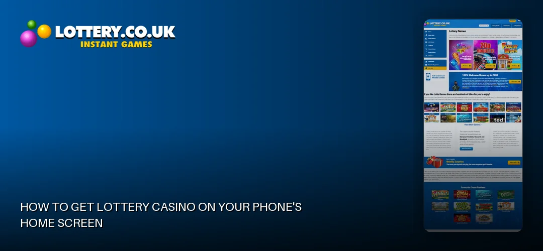 Lottery casino promotional banner