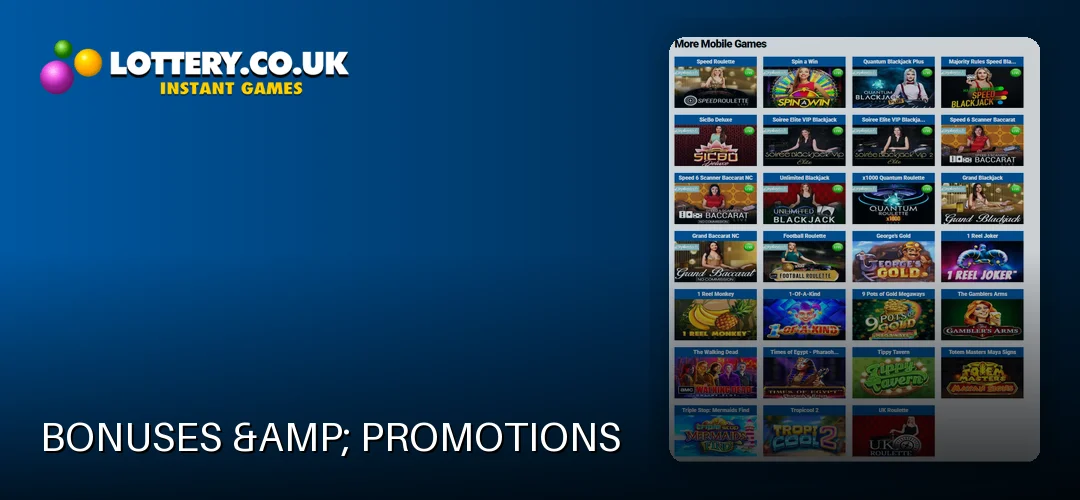 Lottery casino promotional banner