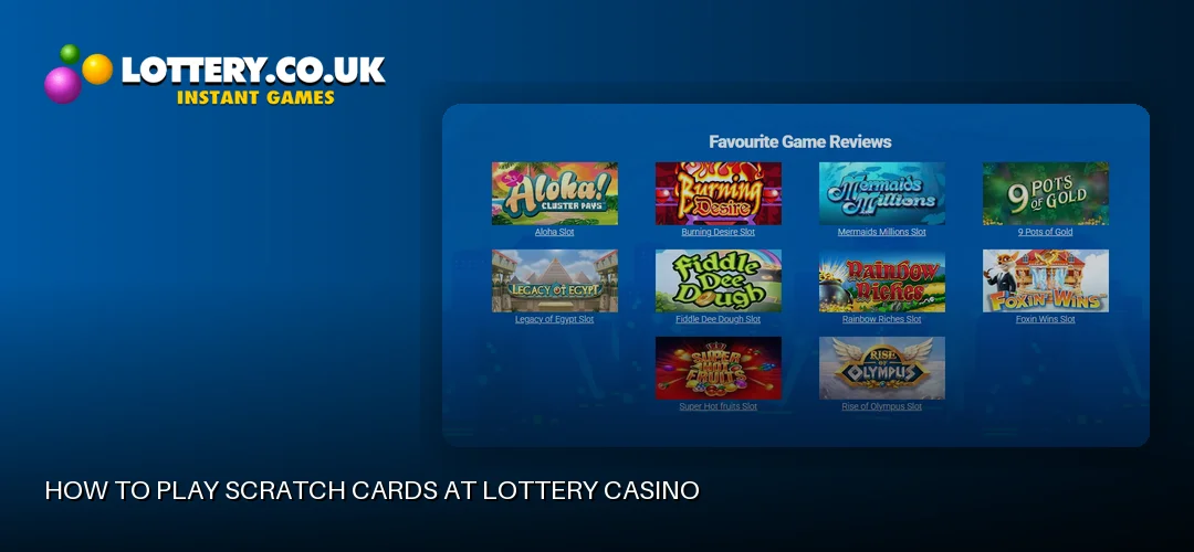 Lottery casino promotional banner